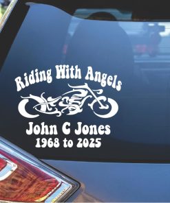 In Memory Motorcycle Decal Sticker