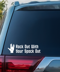Rock out with spock out Star Trek Vinly - Cartoon Stickers and Decals For your car and truck