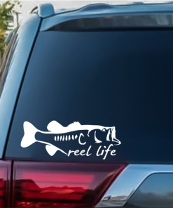 Reel Life Fishing Hunting Window Decal Sticker