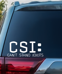 CSI Cant Stand Idiots Window Decal Sticker
