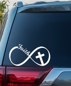 Faith Christian Infinity Cross Window Christian stickers for your car and truck