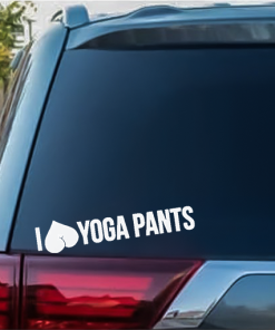 I love yoga pants window decal Sticker
