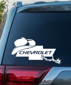 Chevy Cowboy Truck Decal Sticker Chevy window decal sticker
