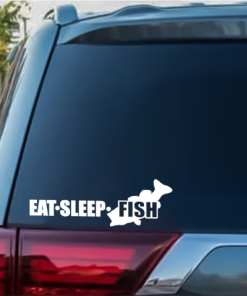 Eat Sleep Fish a1 Fishing Decal Stickers