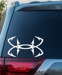 UNDER ARMOUR Fishing Hooks Window Decal Sticker