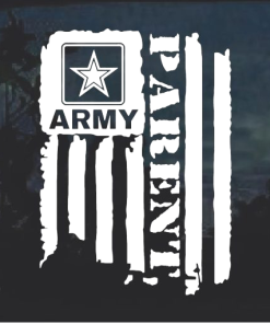 Army parent Weathered flag Military Window Decal Sticker