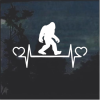 Love Bigfoot Heartbeat - Bigfoot Decal Stickers