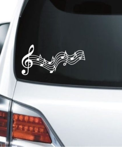 Music Notes long window decal Sticker