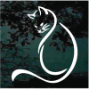 Cat swirl decorative Decal Sticker