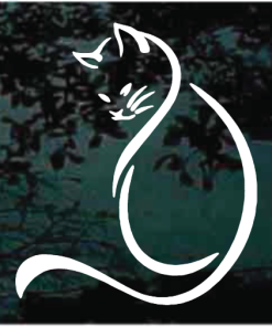 Cat swirl decorative Decal Sticker