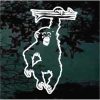 Chimpanzee chimp hanging window decal sticker for cars and trucks