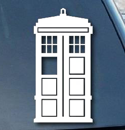 Dr Who Tardis window decal Sticker