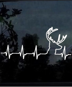 Deer heartbeat buck Hunting Window Decal Sticker
