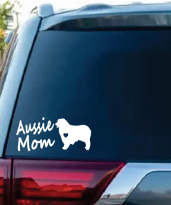 Australian Shepherd Aussie Mom - Dog Window Decal Sticker