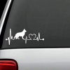 German Shepherd Heartbeat Love a2 - Dog Window Decal Sticker