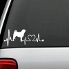 Pug Heartbeat Love - Dog Window Decal Sticker