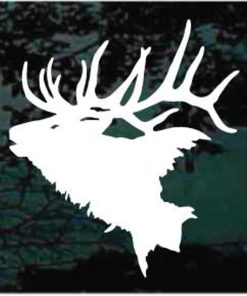 Elk Head solid hunting decal sticker for cars and trucks