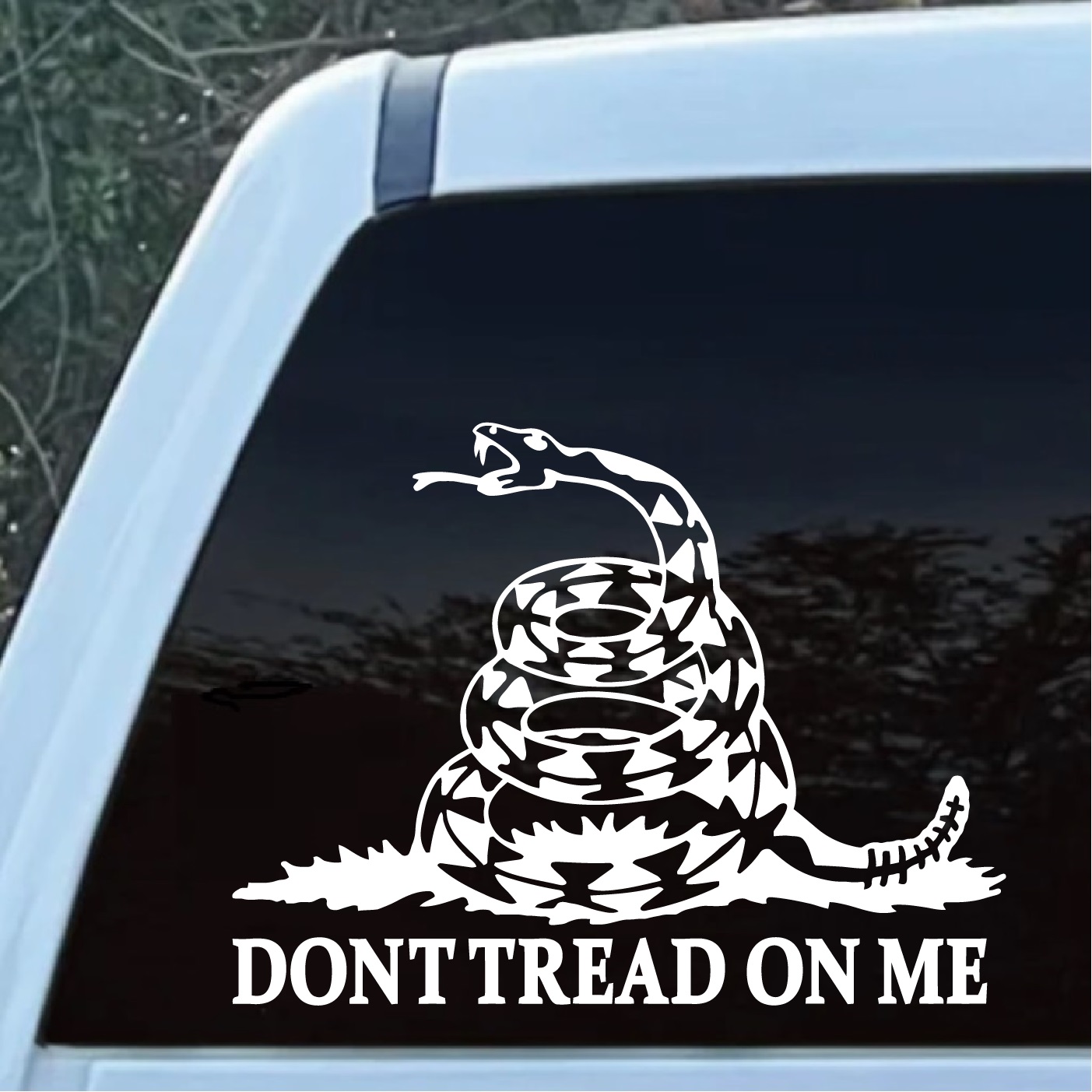 WSQ No Step on Snek Flag Funny Gadsden Don't Tread On Me (2 Pack) - 5 x 3  Inches - Vinyl Decal Sticker for Car Truck SUV Van Window Bumper Wall  Laptop