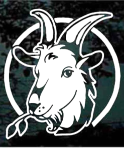 Goat head round window decal Sticker