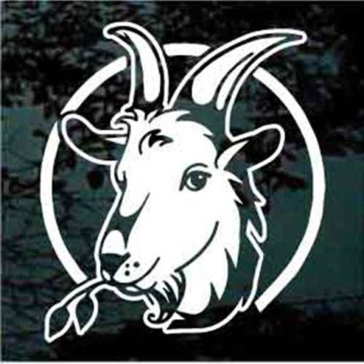 Goat head round window decal sticker for cars and trucks