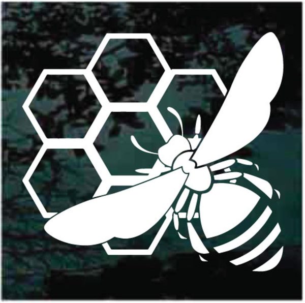 Honey Bee comb window decal sticker for cars and trucks