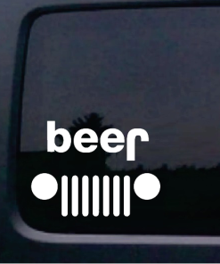 Jeep Beer BeeJ Jeep Window Decal Sticker for Jeeps