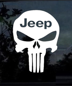 Punisher Skull Jeep Window Decal Sticker