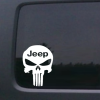 Punisher Skull Jeep Window Decal Sticker