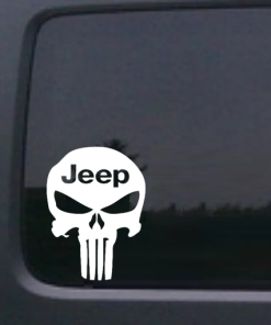 Punisher Skull Jeep Window Decal Sticker