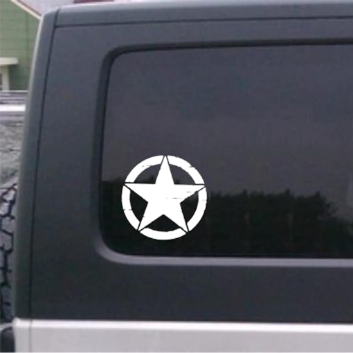 Jeep-distressed-star-window-decal-sticker-510x398 copy | Custom Sticker Shop Jeep Distressed StarWindow Decal Sticker for Jeeps