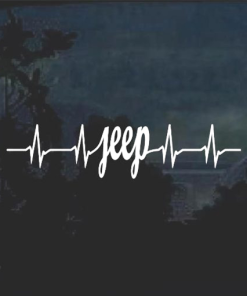 Jeep is Life HeartbeatWindow Decal Sticker for Jeeps