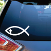 Jesus Fish with cross Christian Window Decal Sticker