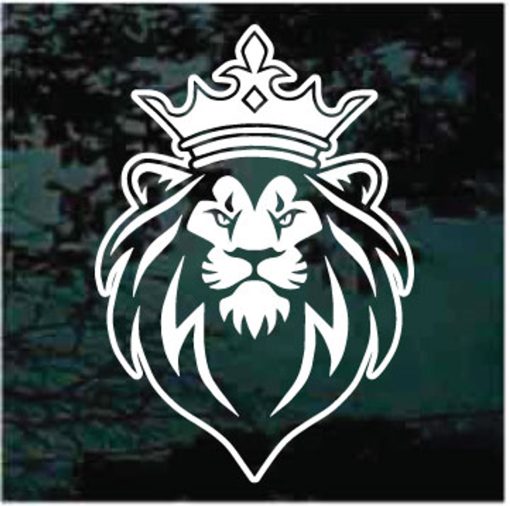 Lion crown King window decal sticker for cars and trucks