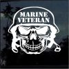 Marines Veteran Skull Window Decal Sticker