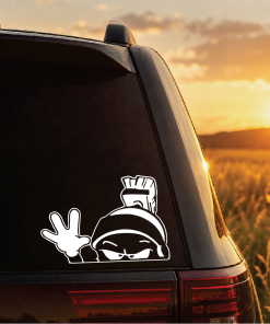Marvin the Martian waving Window Decal Sticker