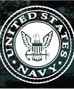 United States Navy Crest Round window decal sticker for cars and trucks