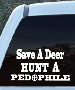 Hunt a Pedophile Window Decal Sticker