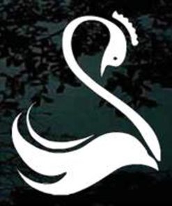 Swan decorative window decal sticker for cars and trucks