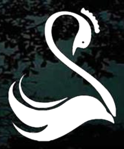 Swan decorative window decal Sticker