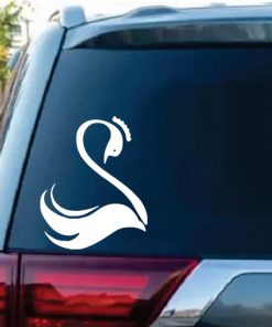 Swan decorative window decal Sticker