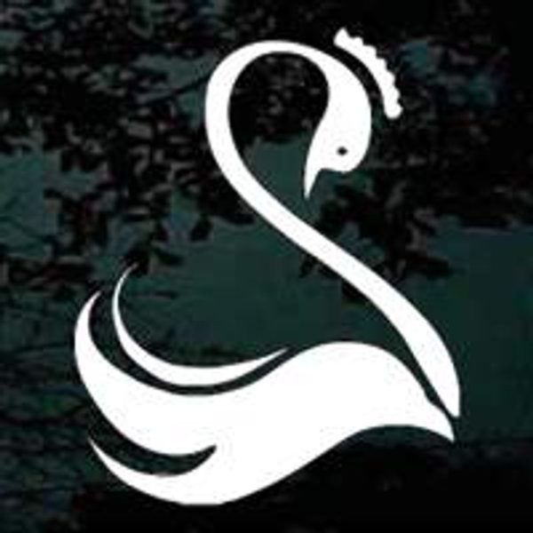 Swan decorative window decal sticker for cars and trucks