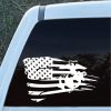 USMC Marines Veteran EGA Torn Flag Sticker