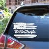 Truck Decal Sticker - We the People Weathered American Flag