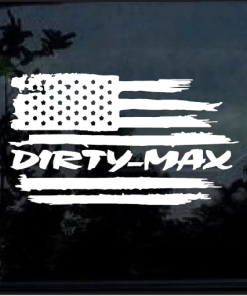 Truck Decal Sticker - Duramax Weathered Flag