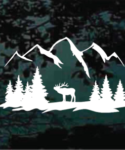 elk scene hunting decal Sticker