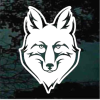 fox head window decal Sticker
