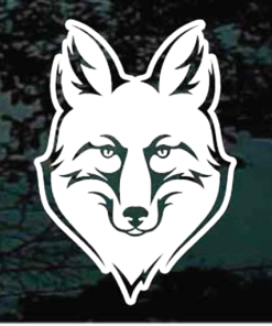 fox head window decal Sticker