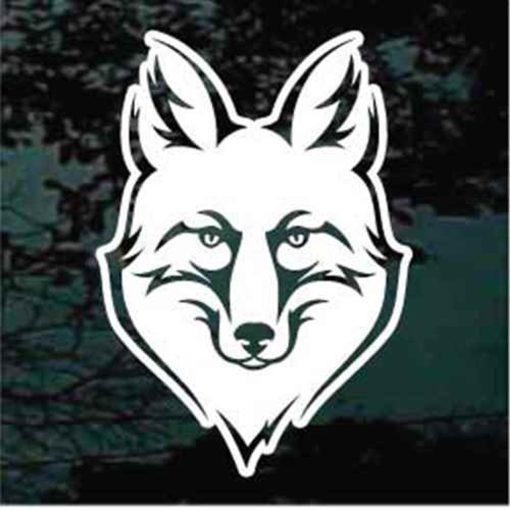 fox head window decal sticker for cars and trucks
