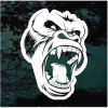 Gorilla head window decal Sticker