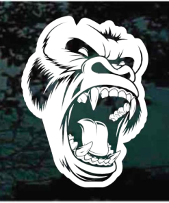 Gorilla head window decal Sticker
